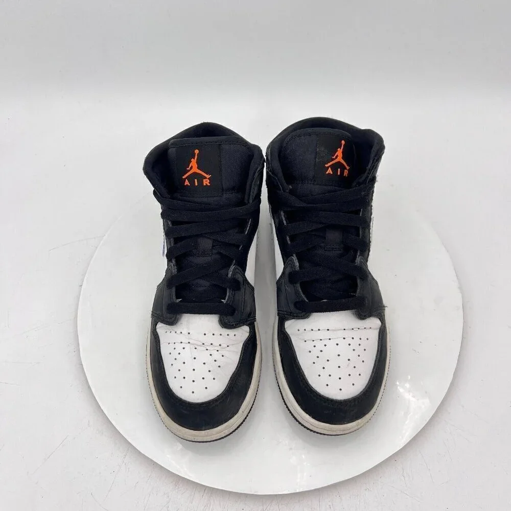 Nike Air Jordan 1 Mid Youth Size 5Y Women 6.5 554725-084 Black Racer Blue Shoes
